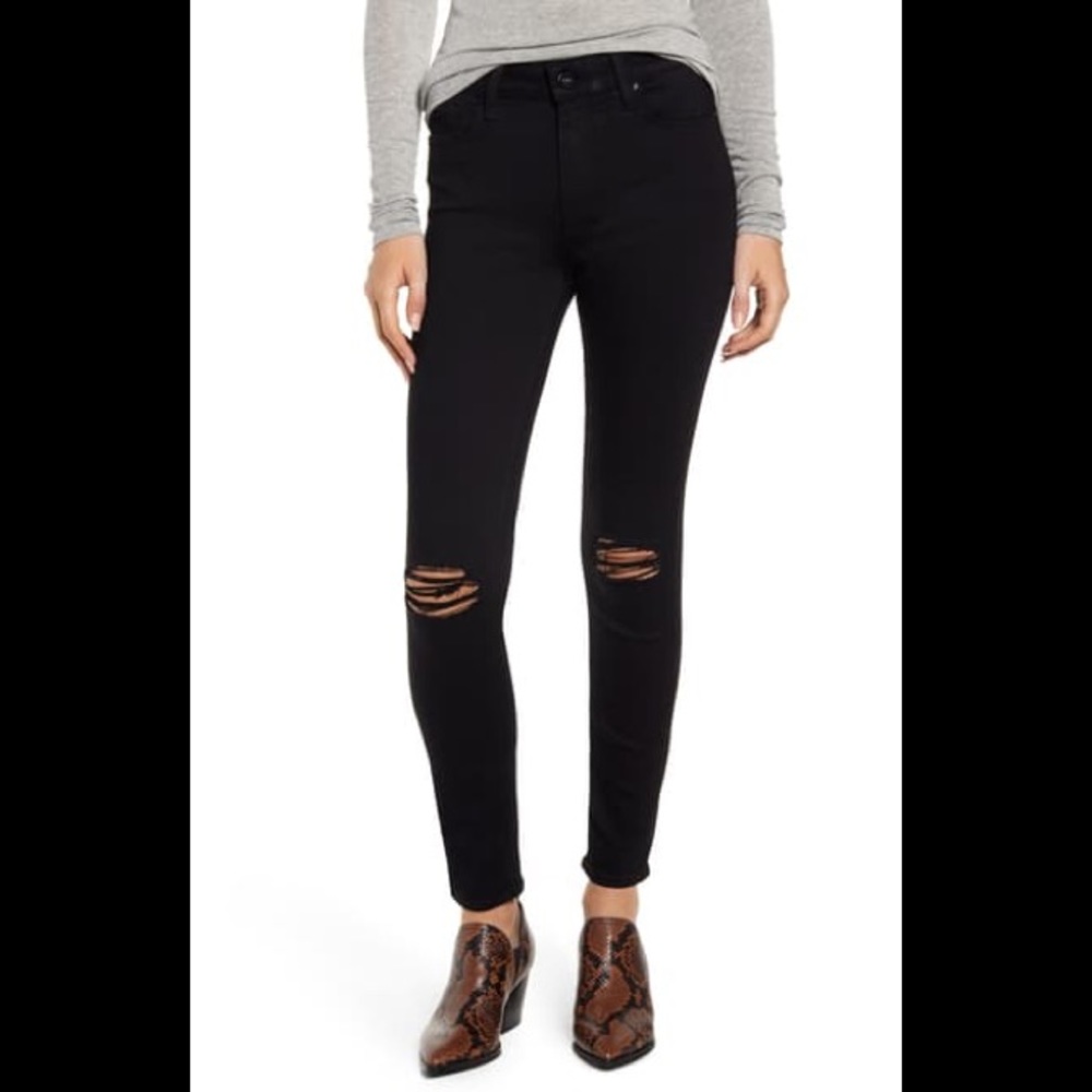 Paige Hoxton  Ankle Jeans with Distressed Knees 28